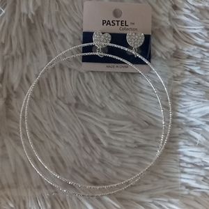 Pastel Collection Clip-ons hearts and hoops